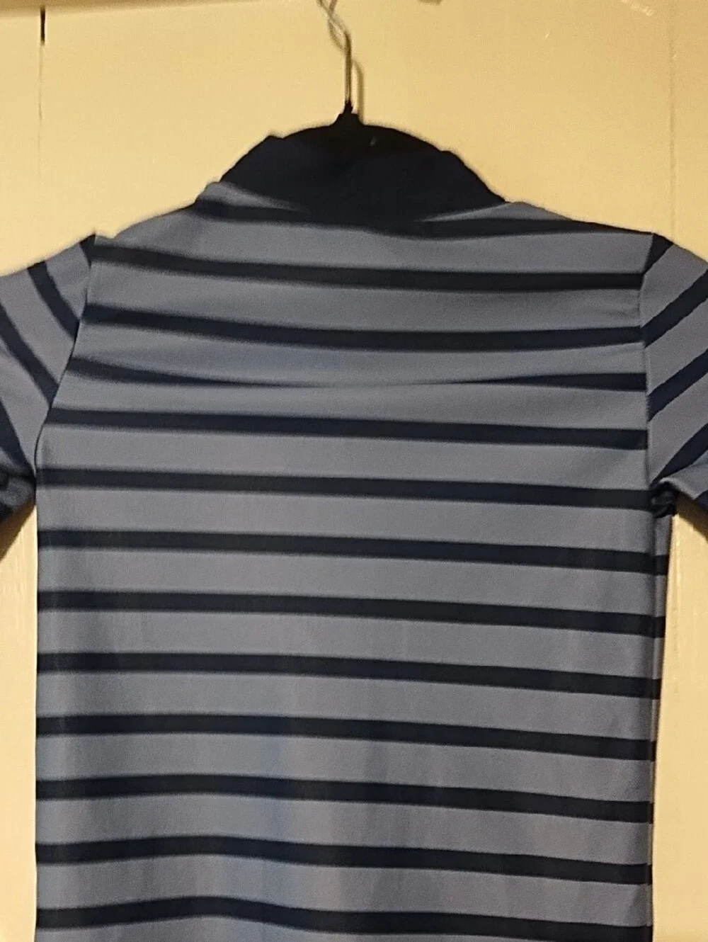 Carter's Blue Striped Long-Sleeve Rashguard with Yellow Dino Like New 2T.
